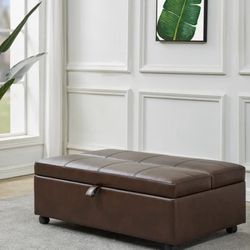 Costco - Synergy Home Furnishings – Emorie Sleeper Ottoman (Brown) 
