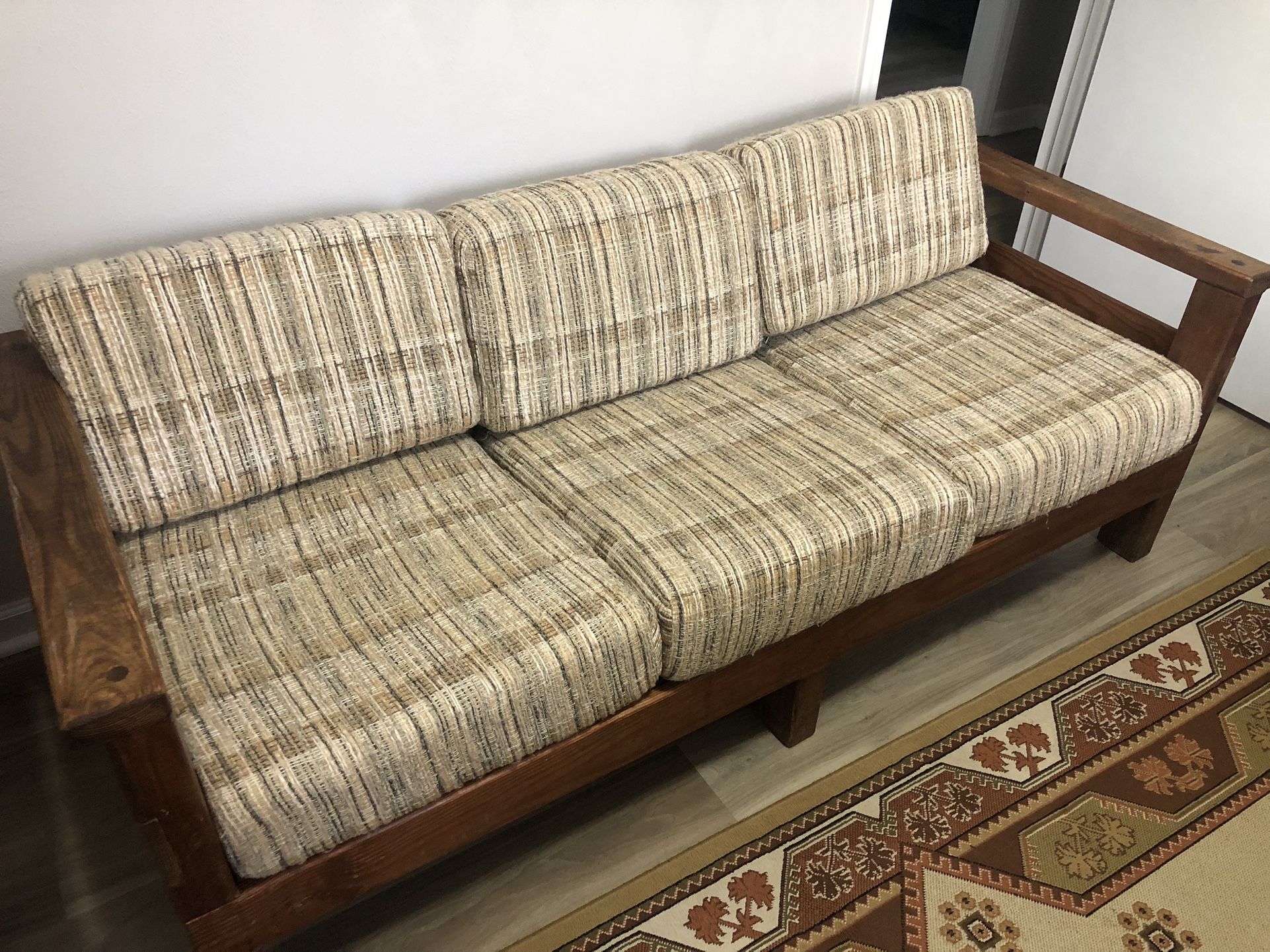 Solid Wood Frame Couch 