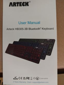 BLUETOOTH KEYBOARD CAN PAIR TO THREE DEVICES . Artek Wireless Backlit Seven Light Colors . Pairs to Three Devices . computer digital kvm gaming