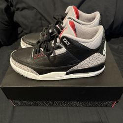 Jordan 3 Retro Og Black Cement Size 9 Used 