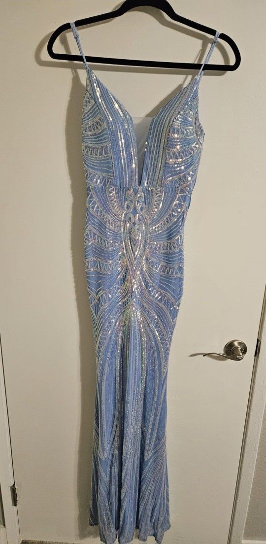 Beautiful Baby Blue Mermaid Dress