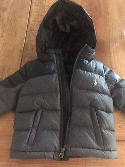 12-18 months polo hooded puff coat