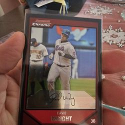 New York Mets David Wright Paul Lo Duca 07 Bowman Chrome Baseball Cards 