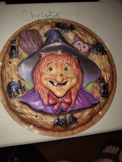 Halloween Witch 3D Decorative Wall Plaque