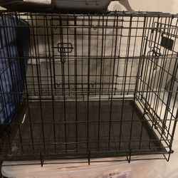 Small Black Metal Dog Crate