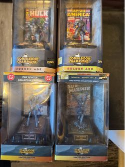 Varner Studios Comic Book Champions Fine Pewter Marvel & DC Collection – Sealed w/ Certificates