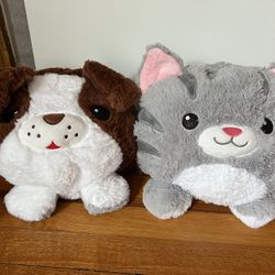 HUG ME Reversible Flip Dog &Cat Stuffed Animal