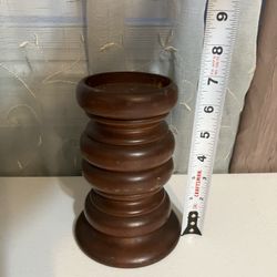 Wood candleholder