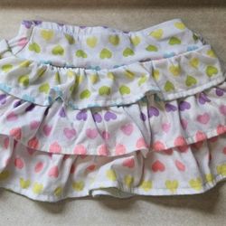 18M Garanimals Pink and White Heart Skorts