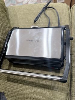 KEINVE Electric Panini Press Grill – Nonstick Sandwich Maker & Indoor Grill