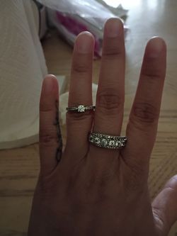 Sterling silver rings size 5 and size 8
