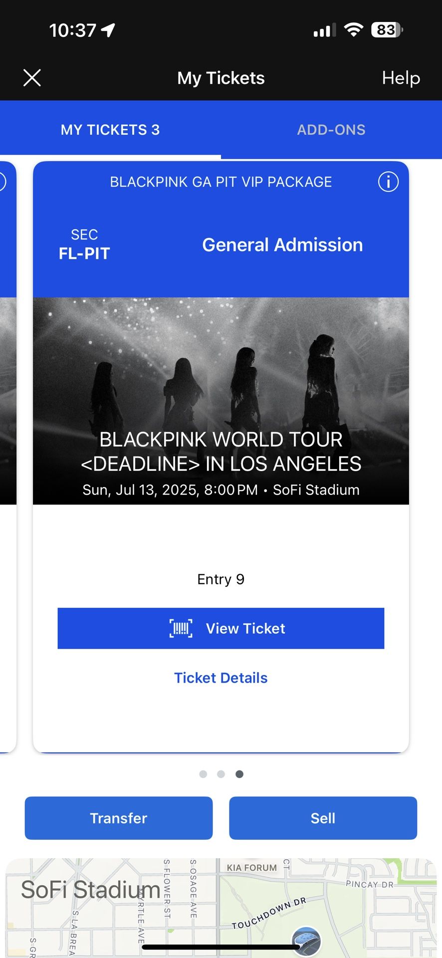 BLACKPINK WORLD TOUR GA PIT VIP PACKAGE