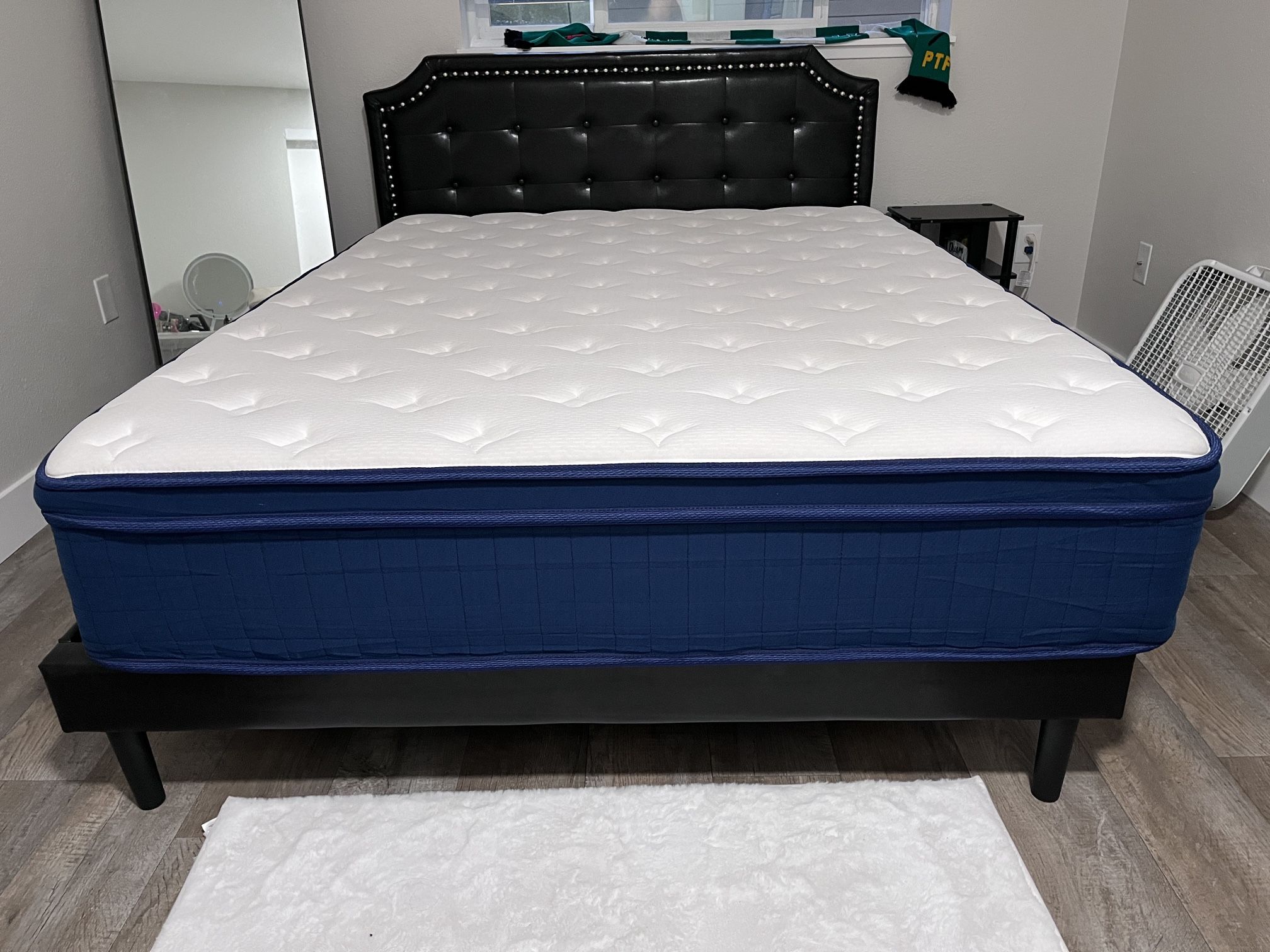 Queen Bed frame And Mattress 