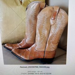 New Rebelde Eelskin western boots two-tone