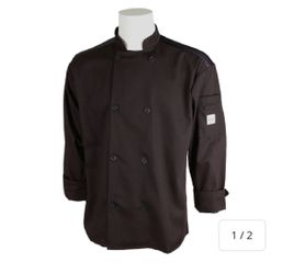 *New* Black Mercer Chef Coat Large Long Sleeve Large M61020blk