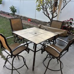 Patio Table Bar Set Tall