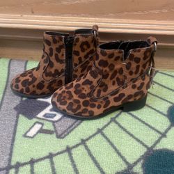 Cheetah Print Toddler Boots- Size 7