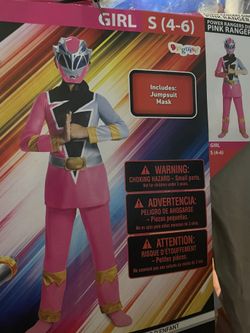 Pink Ranger Kids Small 4-6 
