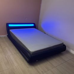 Full Size Bed With Multi Color Changing Headboard 