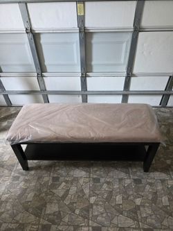 Upholstered Bench with Wood Frame