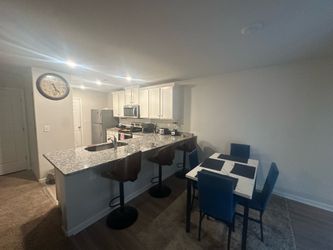 Dining room table and bar stools