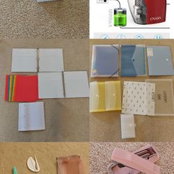 Moving sale! Office supplies/School supplies,Accordion file holder,Binder,Sharpener