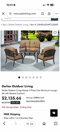 Patio metal set