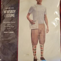 Costume Male Mens News Boy Newspaper Halloween Costume Adult Large 