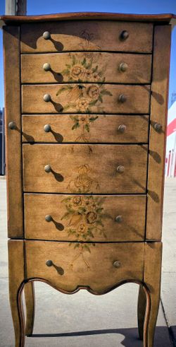 Handpainted French-Style Jewelry Chest