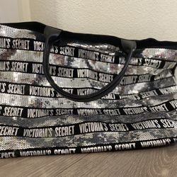 Victoria Secret Tote Bag - Black/Silver Sequins 💥