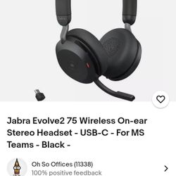 Jabra Evolve2 75 (Brand New) Selling For $100