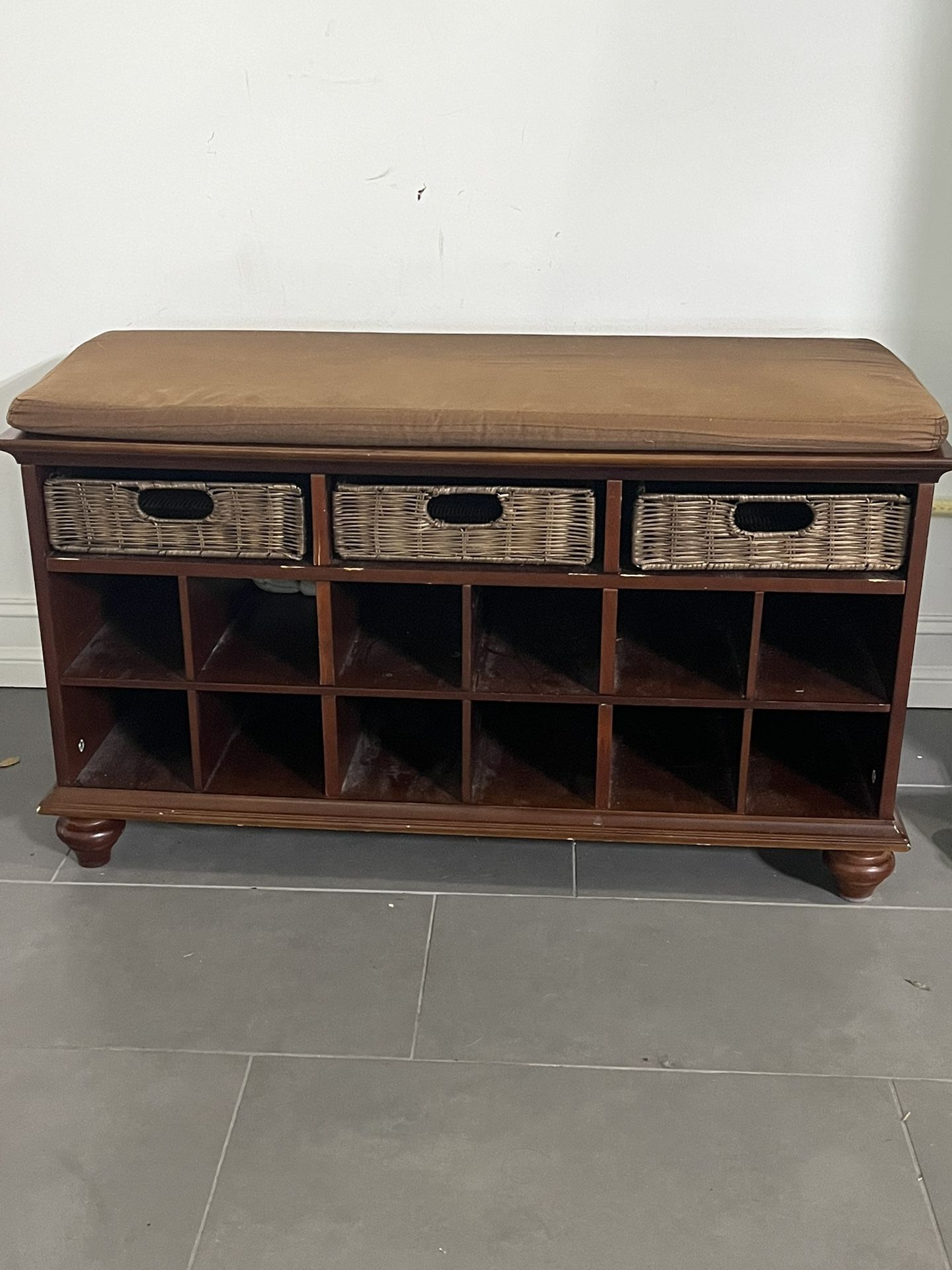 SHOE CABINET WITH STORAGE • ESPRESSO