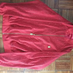 Brand New KASH DIAMOND COLLECTION Red Medium Long Sleeve Jacket