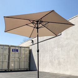 (NEW) $40 Outdoor 10ft Patio Umbrella with Tilt and Crank, Garden Market (Base not included) 