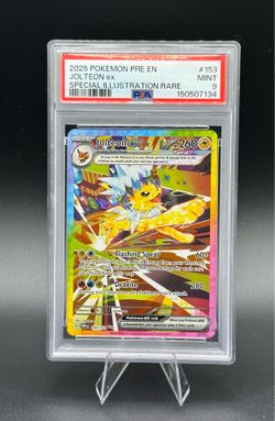 2025 POKEMON PRE EN-PRISMATIC EVOLUTIONS #153 JOLTEON EX PSA 9