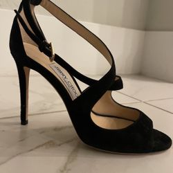 Jimmy Choo Emily Crisscross Open toe, 3.9 inch slim heel