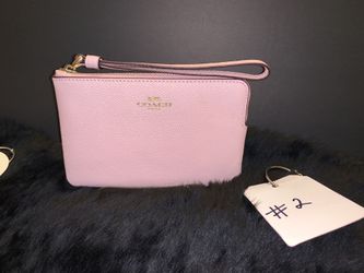 COACH Zip Wristlet in Leather!