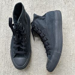 Converse All Star Chuck Taylor Black Canvas MONO VNTG Sneakers Size 9