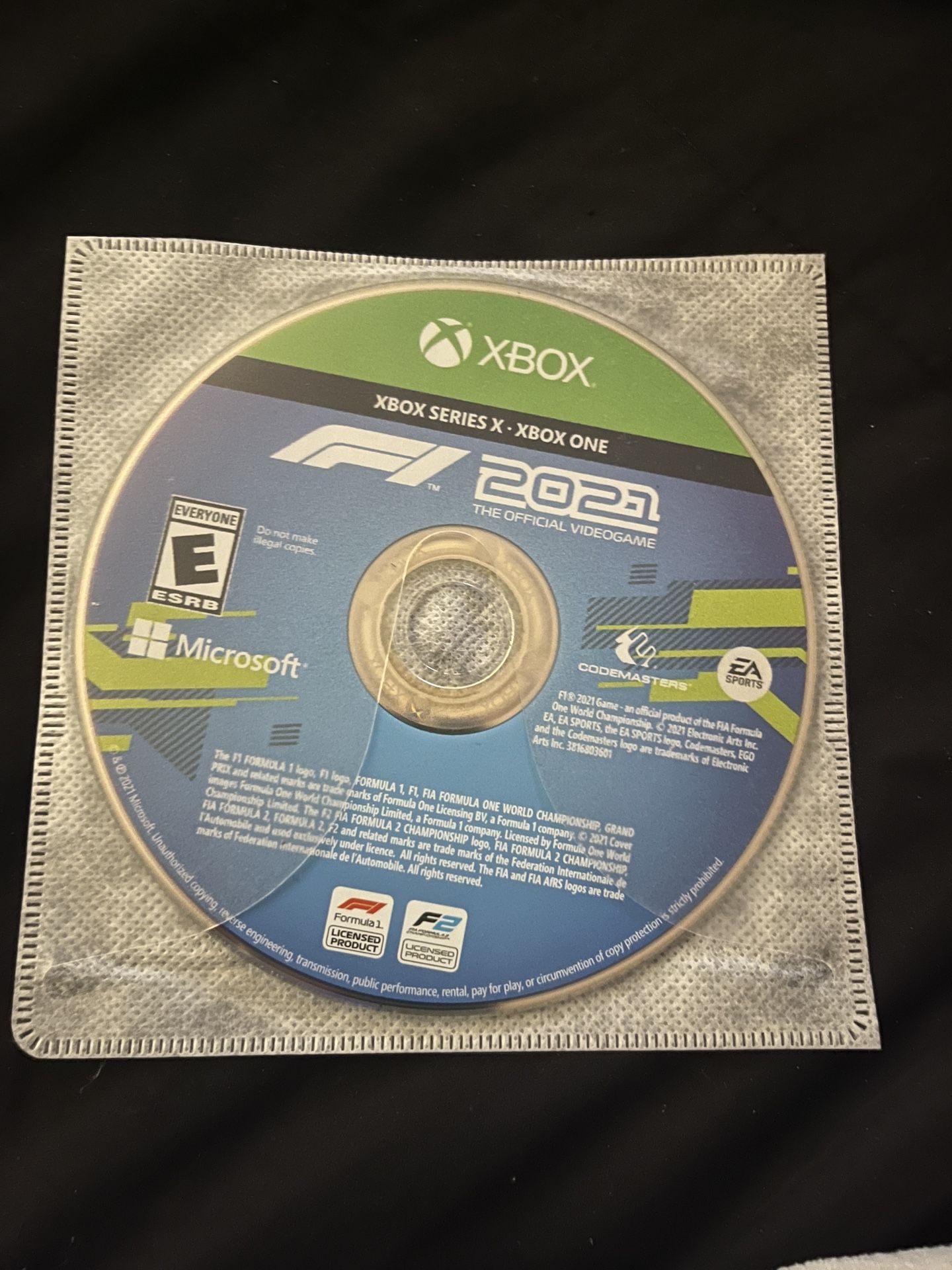 F1 2021 Fórmula One Xbox One Game Disc Only No Case