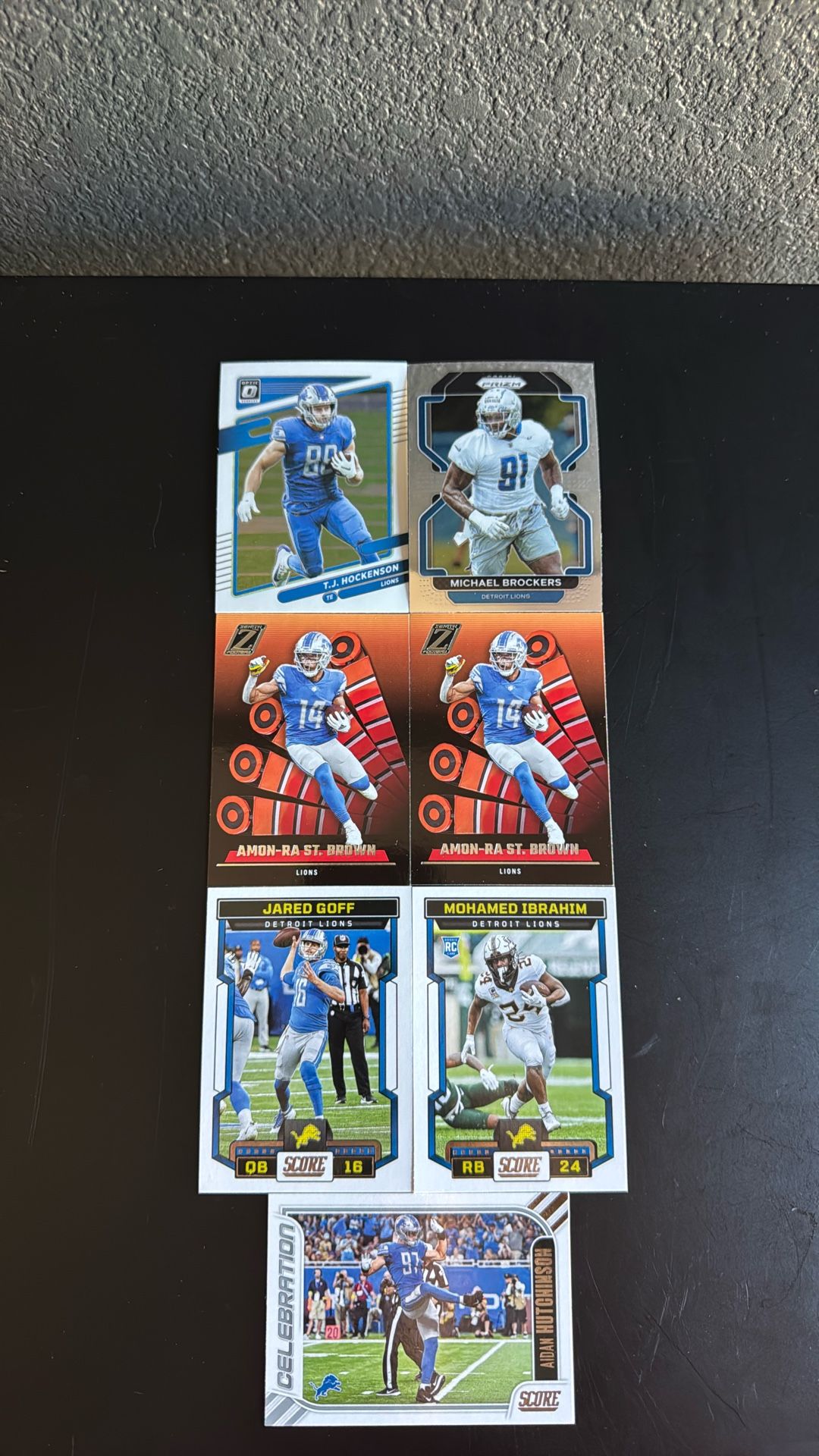 Football cards, Detroit Lions