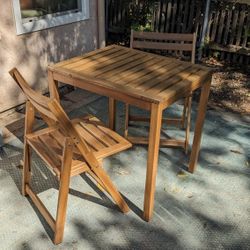 Acacia Wood Ikea Patio Set 