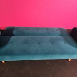 Velvet Teal Sofa / Bed