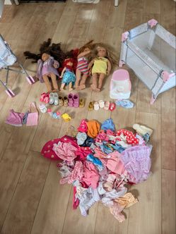 American girl style our generation doll toy lot