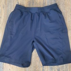 Zella - Mens - Medium - Fitted Athletic Shorts (7" Inseam) - 3 Pockets - Drawstring Waist - Polyester - Black