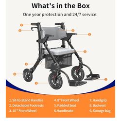 Rolling Walker With Chair Never Used