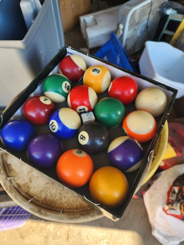 A Set Of Pool Balls