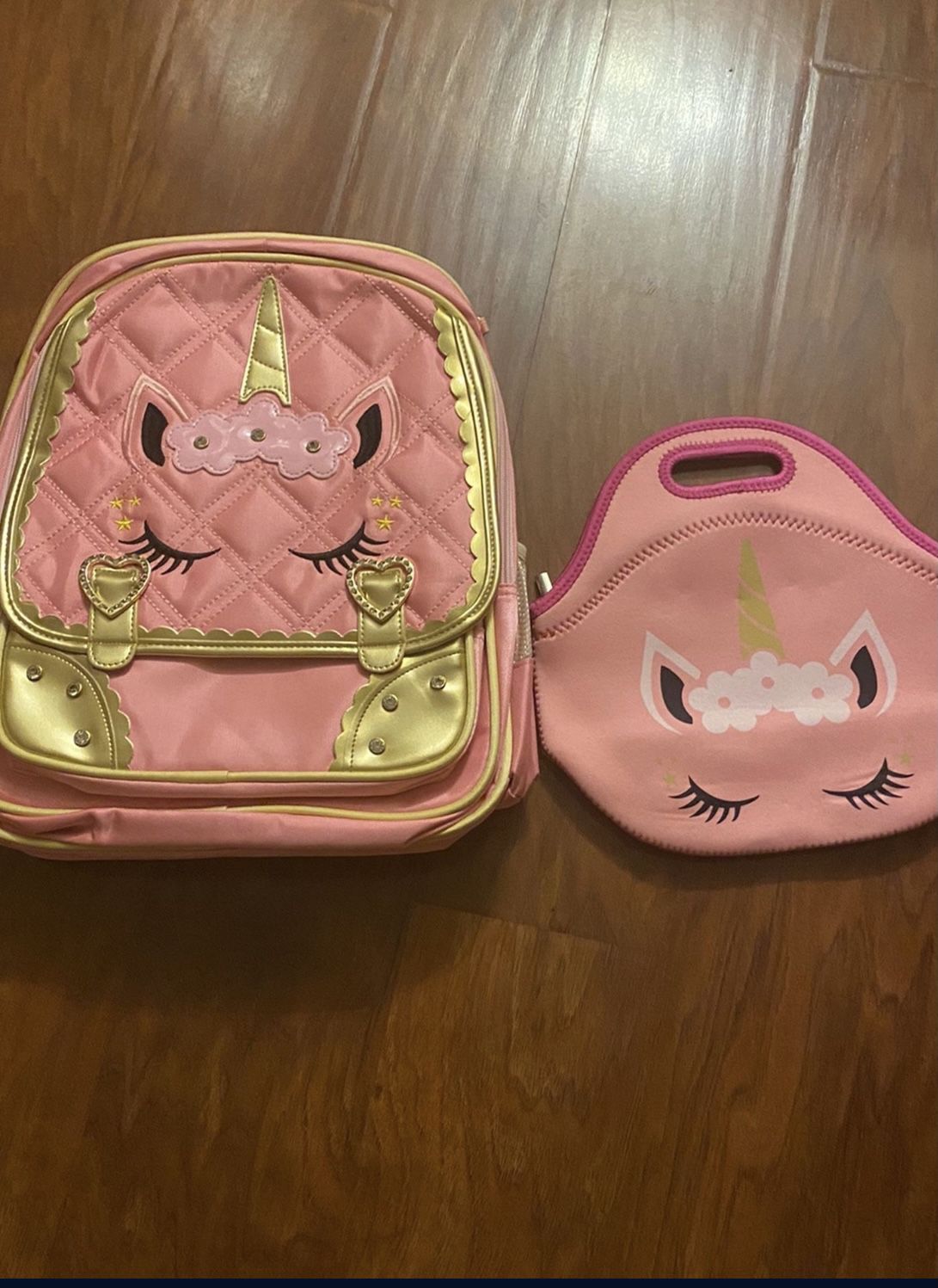 Girl Backpack with Lunch Bag  , Used Ones 