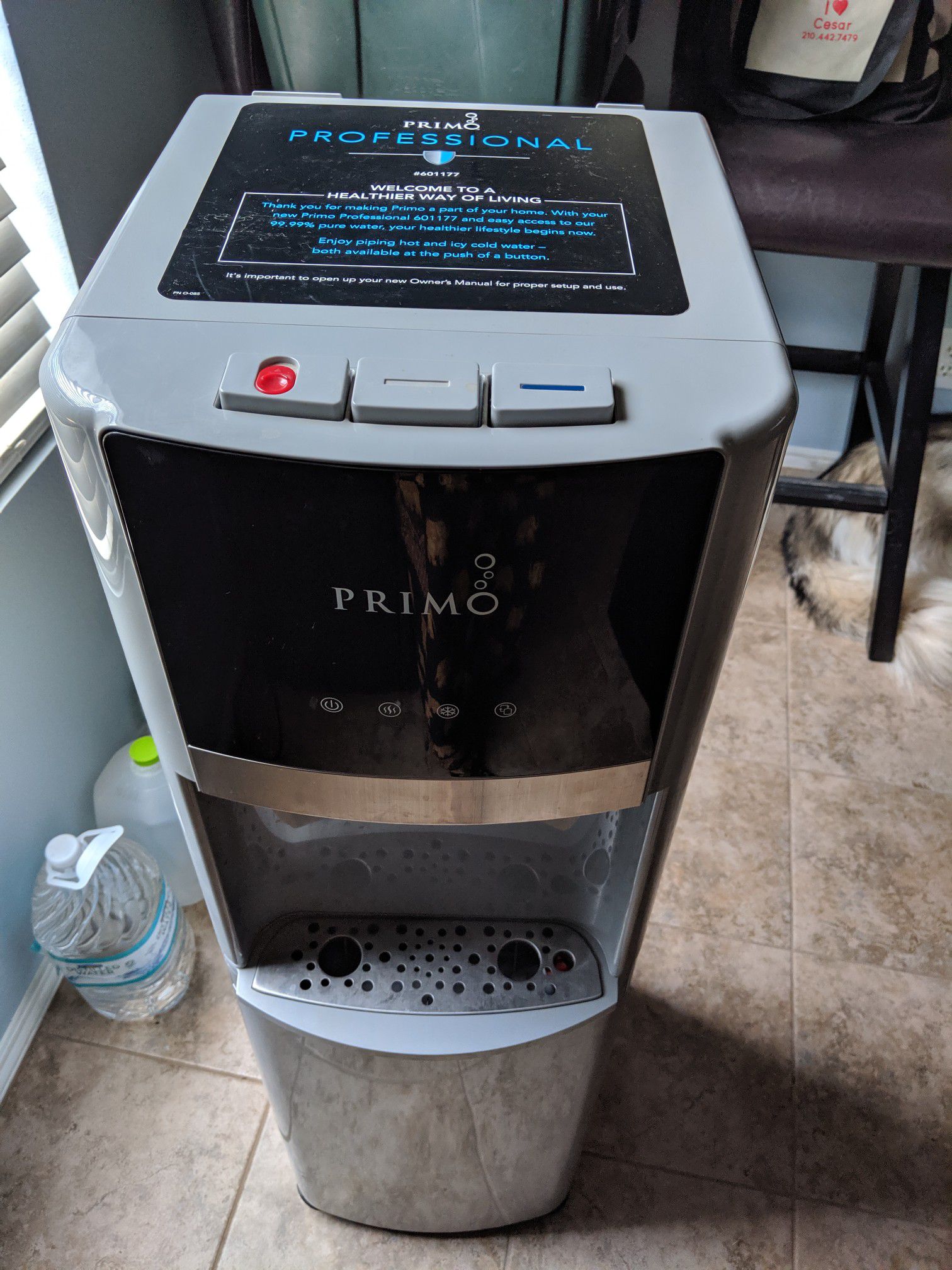 Water dispenser Primo #601177 leaks water.