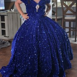 Royal Blue Princess Dress