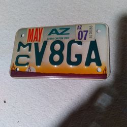Arizona Motorcycle Plate